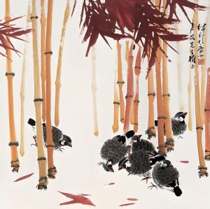 叶绿野花鸟画 叶绿野花鸟画